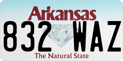 AR license plate 832WAZ