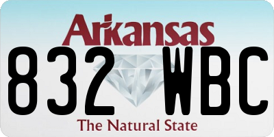 AR license plate 832WBC