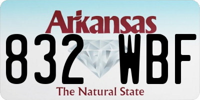 AR license plate 832WBF