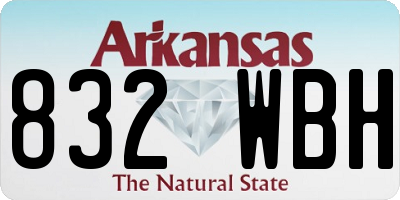 AR license plate 832WBH