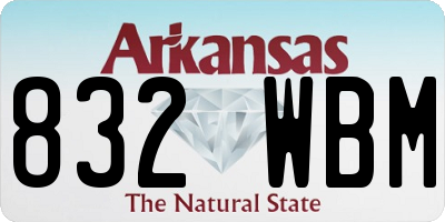 AR license plate 832WBM
