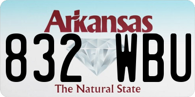 AR license plate 832WBU