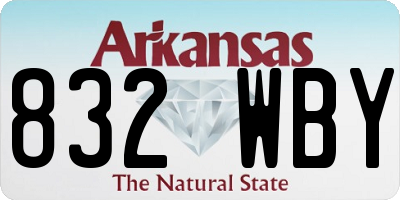 AR license plate 832WBY