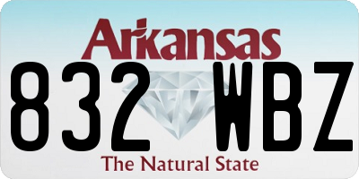 AR license plate 832WBZ