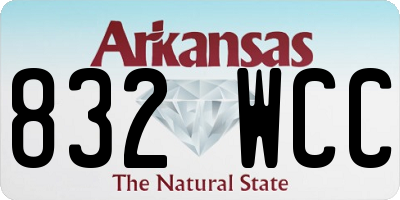 AR license plate 832WCC