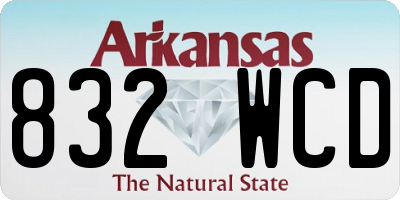 AR license plate 832WCD