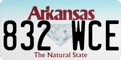 AR license plate 832WCE