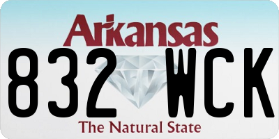 AR license plate 832WCK