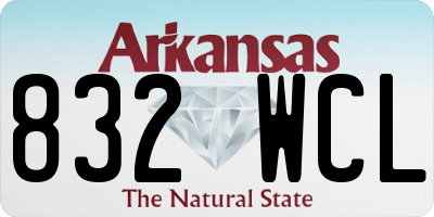 AR license plate 832WCL