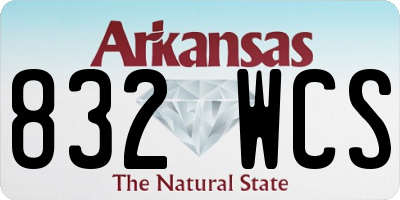 AR license plate 832WCS