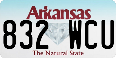 AR license plate 832WCU