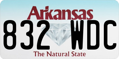 AR license plate 832WDC