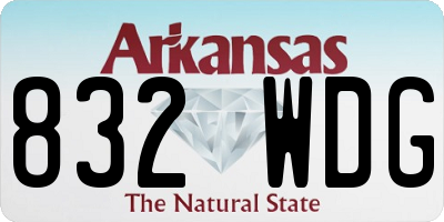 AR license plate 832WDG