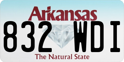 AR license plate 832WDI