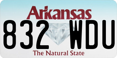 AR license plate 832WDU