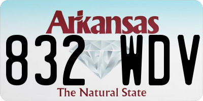 AR license plate 832WDV