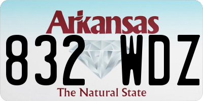 AR license plate 832WDZ
