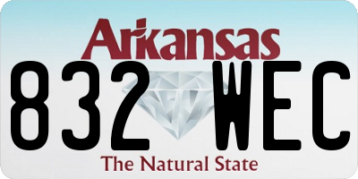 AR license plate 832WEC