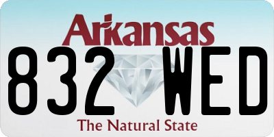 AR license plate 832WED