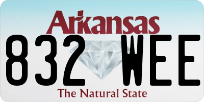 AR license plate 832WEE