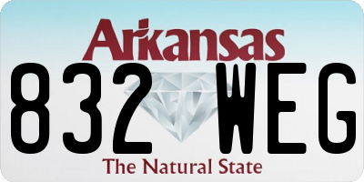 AR license plate 832WEG