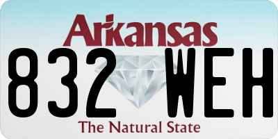 AR license plate 832WEH