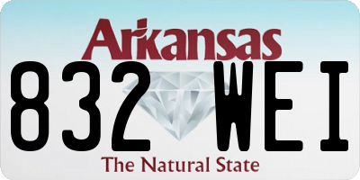 AR license plate 832WEI