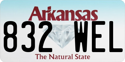 AR license plate 832WEL