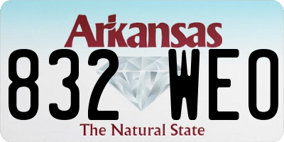 AR license plate 832WEO