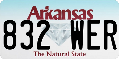 AR license plate 832WER
