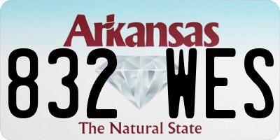 AR license plate 832WES