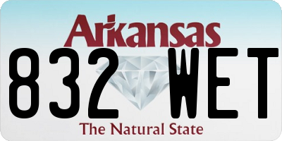AR license plate 832WET