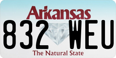 AR license plate 832WEU
