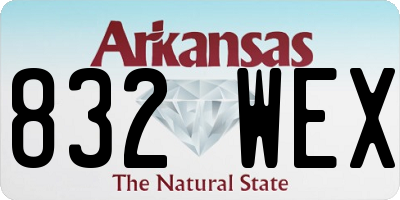 AR license plate 832WEX