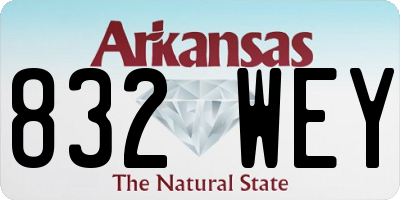 AR license plate 832WEY