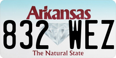 AR license plate 832WEZ