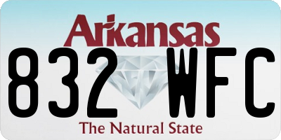 AR license plate 832WFC