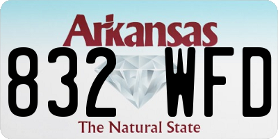 AR license plate 832WFD
