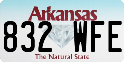 AR license plate 832WFE