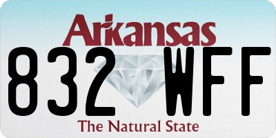 AR license plate 832WFF