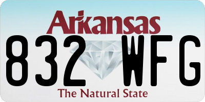 AR license plate 832WFG