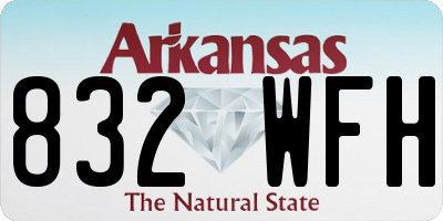 AR license plate 832WFH