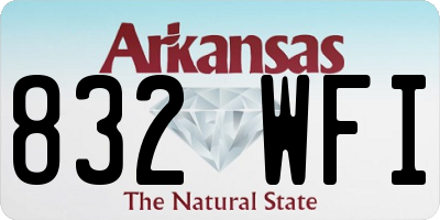 AR license plate 832WFI