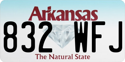 AR license plate 832WFJ