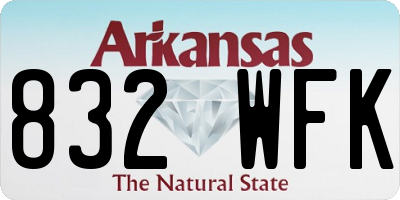 AR license plate 832WFK