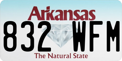AR license plate 832WFM