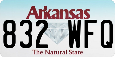 AR license plate 832WFQ