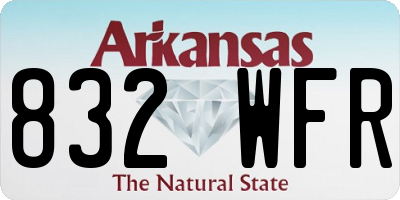 AR license plate 832WFR