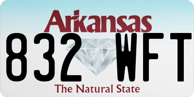 AR license plate 832WFT