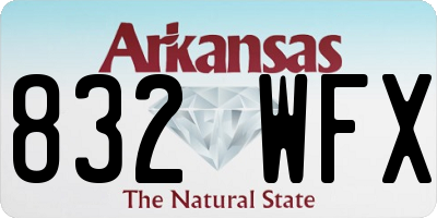 AR license plate 832WFX